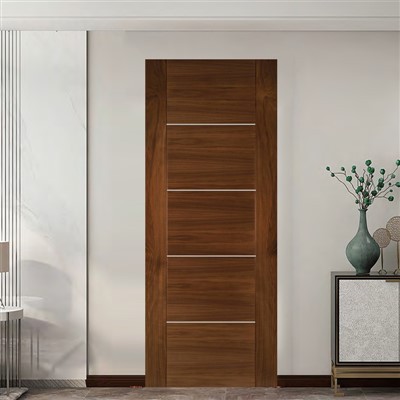 Elegantas melnā valriekstu finiera laminētas dizaina kratītāja durvis