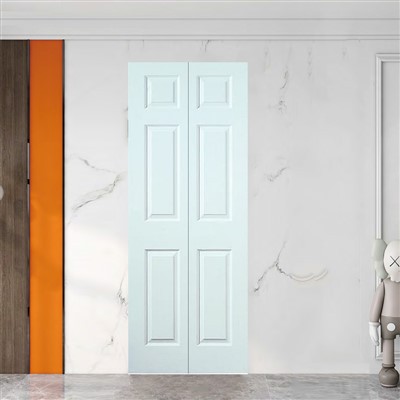 Sešu paneļu Bifold Molded White Primer Durvis